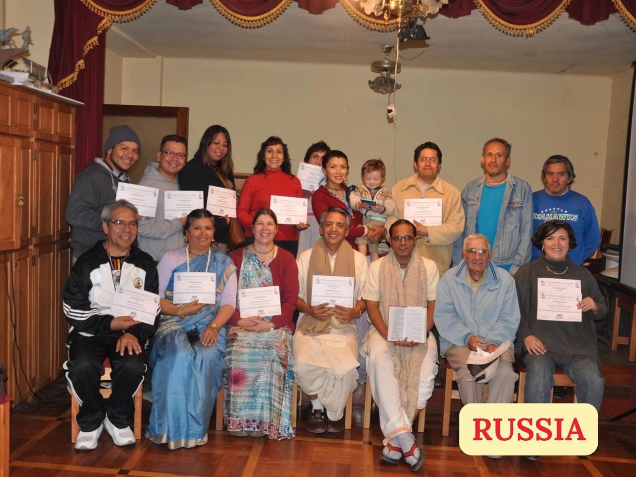 Brajsundar Das at a graduation program in Russia